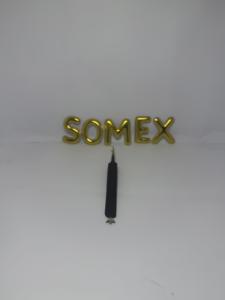 Herramienta de pinzas de volumen de amarre de puntas finas para extensión de pestañas Pinzas de acero inoxidable de 45 grados y 17mm - Product Image 3