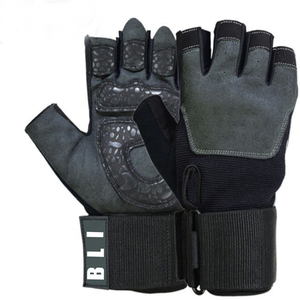 Custom Best Quality Men <b>Weight</b> Lifting <b>Gloves</b> % PU Material Non-Slip Half Finger Buckle Closure with Custom Logo Printing - Product Image 5