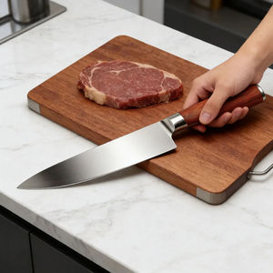 Cuchillo de Chef de Acero Inoxidable de 8 Pulgadas con Mango de Madera, Cuchillos de Cocina - Product Image 2