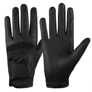 Guantes ecuestres para montar a caballo, poliéster personalizado, unisex, para invierno, que absorbe la humedad, transpirables, antideslizantes, con dedos completos - Product Image 1