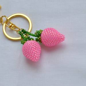 Porte-clés en pierre conique MS Handicraft YF2212, cristal de guérison, perle de pierre précieuse en verre, porte-clés léger, accessoire de sac, cadeau pour - Product Image 5