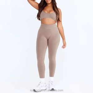 Patrón sólido Fitness Leggings Levantamiento de pantalones de yoga y pantalones Ropa activa para yoga y ejercicio - Product Image 6