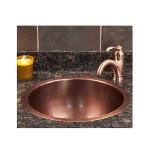 印度出口商设计的带过滤器水槽的承装金铜厨房