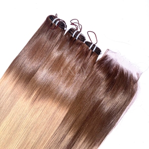 Extensions de Cheveux Humains Vietnamiens de Qualité Supérieure, Lisses Comme des Baguettes, Cheveux Fins de Bébé, Couleur Ombrée, Lot de Bundles avec Closure 2025 – Prix Exceptionnel - Product Image 5