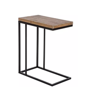 Mobilier de maison moderne Table d'appoint en métal Table basse en bois de stockage pour salon décoratif-Fabricant de gros exportateur