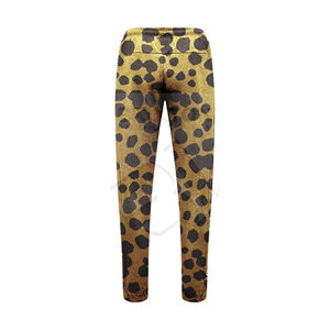 Pantalon décontracté de haute qualité 100 % coton à taille élastique, avec logo personnalisé, impression numérique, coupe empilée, grandes tailles, léger - Product Image 2