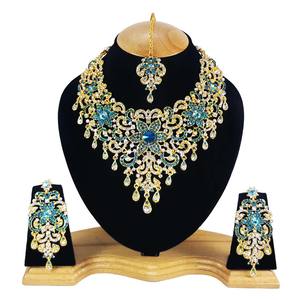Vintage Style Gold Plated Zircon Alloy Flower Jewelry <b>Set</b> <b>Women</b> Necklace Earrings Headpiece-Wedding Anniversary Party <b>Gift</b> - Product Image 1