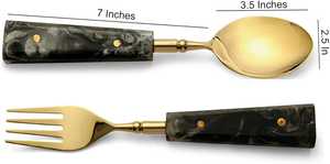 Cuchara de servir de latón más vendida para restaurantes, café y postre, cuchara de metal desechable fabricada en India, aspecto de diseñador - Product Image 2