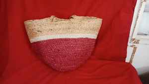 Bolsos de Mano Trenzados de Yute 100% de Alta Calidad para Mujer, Bolsos de Hombro Ecológicos Estampados con Forro de Algodón y 2 Bolsillos - Product Image 3