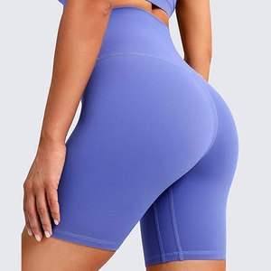 Bulk Supply Best Quality Scrunch <b>Booty</b> Shorts Solid Color High Waist Fitness Women's Shorts For Online Sale - Product Image 2