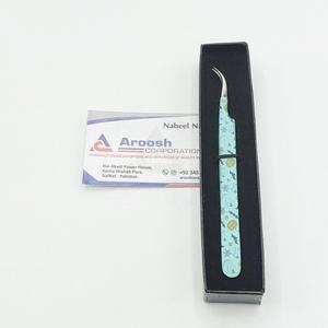 Pince à épiler en papier de type courbe en J vente en gros pince à épiler d'extension de cils en acier inoxydable de haute qualité Logos personnalisés durables - Product Image 5