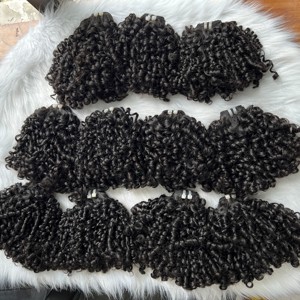 Bán Buôn Tự Nhiên Màu Đen Lượn Sóng Xoăn Remy Tóc Tay Gắn Sợi Ngang Chất Lượng Tốt Nhất Việt Nam Phần Mở Rộng Tóc Con Người Màu Sắc Nhẹ Hơn Chỉ - Product Image 2