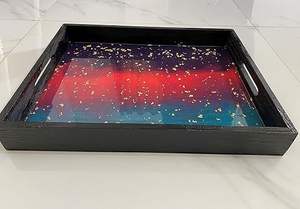 Bandeja de Resina Hecha a Mano Personalizable al por Mayor con Decoración para Servir en la Cocina y la Mesa del Hogar - Product Image 4