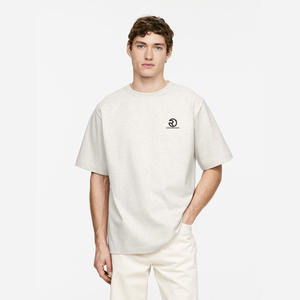 280 GSM 100% algodón personalizado en blanco camisas de hombre logotipo personalizado impreso camisetas - Product Image 5