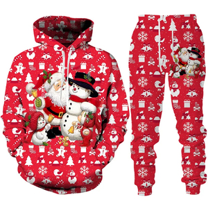 Survêtement de sport d'hiver unisexe de Noël, sublimation personnalisée, respirant, 100% coton polaire avec couleur et logo personnalisés - Product Image 4