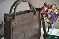 Sac fourre-tout portable de luxe en cuir véritable vintage durable - Couleur et logo personnalisables, résistant à l'eau, marque de créateur célèbre pour femmes