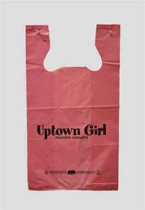 Bolsa De plástico reciclable de alta calidad para camisetas con asa para restaurantes y supermercados - Product Image 6