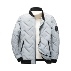 Boomletcorp's New High Street Design Chaqueta de bombardero acolchada personalizada blanca para hombres Abrigo acolchado de moda para invierno al por mayor - Product Image 1