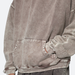 Sweats à capuche personnalisés pour hommes épaules tombantes poches fonctionnelles pull décontracté pulls à capuche oversize sweats à capuche pour hommes lourds - Product Image 4