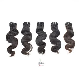 Vente en gros 100% Remy Indian Temple Body Wave Bundles Couleur naturelle Extensions de cheveux humains non traités Aucun Traitement chimique - Product Image 2