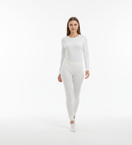 Ivory Drift <b>White</b> Women Thermal Suit Full Sleeve Soft Breathable Fabric Styled for Refined Winter Comfort - Product Image 5
