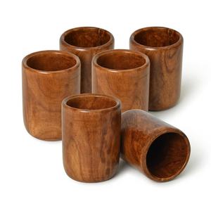 Verre à boire en bois naturel 100% écologique Produit de haute qualité Verre à café et à jus de bière pour la maison Hôtel et restaurant - Product Image 1