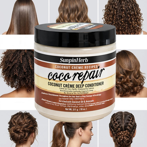 Natural Hair Deep <b>Conditioner</b> <b>Coconut</b> <b>Conditioner</b> for Afro Hair Repair Dry Hair Moisturizing Anti Breakage Treatment - Product Image 1