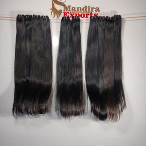 Cheveux humains vierges bruts vietnamiens non transformés droits Machine à tisser naturelle à cuticules alignées Faisceaux de cheveux humains à double tirage - Product Image 3