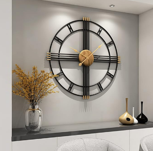 Reloj de pared de Metal más vendido, números romanos, reloj colgante de pared de Metal Circular para decoración del hogar a bajo precio - Product Image 3