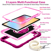 Étui de protection industriel pour tablette, compatible avec iPad 11e génération/iPad 10e génération, avec support rotatif et dragonne, pour entrepôt
