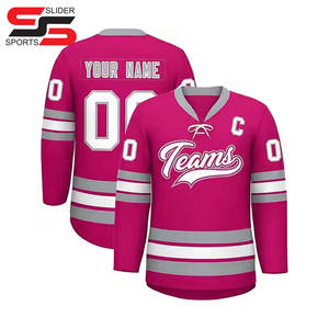 Uniformes de hockey sur glace à sublimation OEM à bas prix Maillot de hockey réversible pour jeunes - Product Image 4