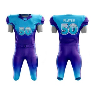 Uniforme de football américain OEM personnalisé, nouvelle conception, vente en gros, prix directs d'usine, maillot et pantalon entièrement sublimés, 2025 - Product Image 4