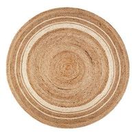 Tapis Rond Bohème en Jute Tressé Imprimé de Haute Qualité, Lavable, Tissage Plat, Design Luxe pour la Maison, Prix Raisonnable, Style Indien