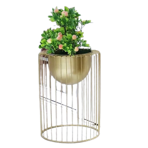 Jardinières à fleurs avec logo personnalisé Finition colorée Design Décor d'intérieur Jardinière de sol Design pour salon Pots de fleurs en métal - Product Image 6