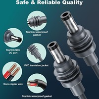 Cable Starlink Mini de 30m, 2 en 1, Cat6 RJ45 DC5521, Cable de Alimentación Impermeable para Exteriores, Cable Integrado