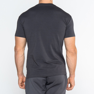 Venta al por mayor de camisetas 100% algodón personalizadas para hombre, camisetas ajustadas de secado rápido informales de estilo moderno con estampado de letras únicas y serigrafía - Product Image 2