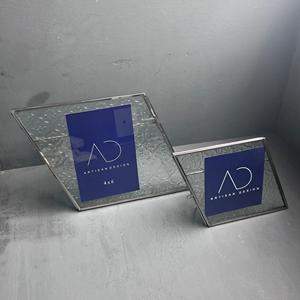 <b>Picture</b> <b>frame</b> set of 2 table top photo <b>frame</b> decorative steel and <b>glass</b> with silver finish - Product Image 3