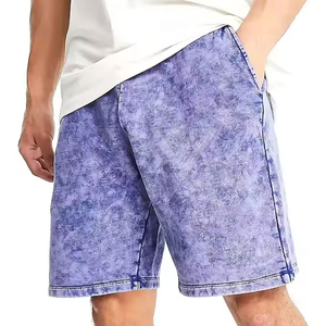 Nouveaux shorts délavés à l'acide personnalisés pour hommes derniers modèles shorts d'entraînement décontractés grande taille décontractés à la mode lavage à l'acide nouveaux hommes à la mode - Product Image 1