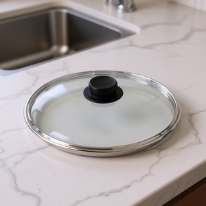 Tapa de Vidrio Cromada Pulida de 26 cm para Ollas Pyrex, Modelo B26CL00 7046 - Product Image 3