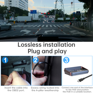 HUD M24 2025 para <span class=keywords><strong>Auto</strong></span>, Pantalla Digital con Proyección de Velocidad GPS en el Parabrisas, Velocímetro Universal para <span class=keywords><strong>Auto</strong></span> - Product Image 5