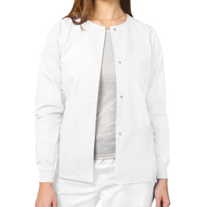 Vestes d'uniformes infirmiers personnalisées en gros, tissu jersey Spandex/Polyester, vêtements médicaux à manches longues, uniformes d'hôpital - Product Image 1