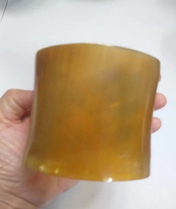 Puños de cuerno Ankole, brazaletes de cuerno de búfalo Natural, pulseras de cuerno pulido ancho para mujer, joyería Bohemia, accesorios de moda - Product Image 5