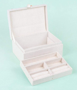 Pendentif personnalisé Boucle d'oreille Bracelet Boîte à bijoux Magnétique Boîte de stockage en bois Boîte à bijoux Brodé Emballage par glowin fashion - Product Image 3