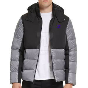 Eco-Friendly Custom Size Winter Use <b>Men</b> Puffer <b>Jacket</b> with Front Logo Customized Colors & <b>Lightweight</b> Design - Product Image 1
