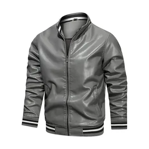 Elegantes chaquetas de cuero genuino para hombres y de alta calidad duraderas y cómodas, ideales para ciclistas y moda diaria - Product Image 3