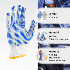 Guantes de algodón con puntos personalizables Agarre duradero Ajuste transpirable con opciones de logotipo para jardinería Taller de almacén y manejo - Product Image 5