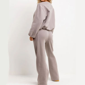 Últimos Conjuntos Deportivos Casuales de Felpa 100% Algodón para Mujer, Ropa Deportiva Holgada de Alta Calidad, Conjunto Deportivo Transpirable y Moderno para Mujer - Product Image 2