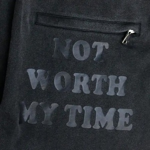 OEM ที่กําหนดเองด้อยแพทช์กางเกงแฟลร์Unisex Joggerติดตามกางเกงผ้าฝ้ายขนแกะกรดล้างดิบเฮ็มบานซ้อนกางเกงวอร์มผู้ชาย - Product Image 5