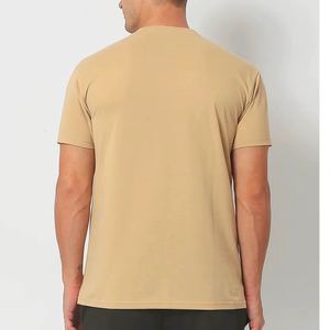 T-shirt en coton uni de haute qualité pour homme, basique, confortable, tissu doux, fournisseur OEM - Product Image 2
