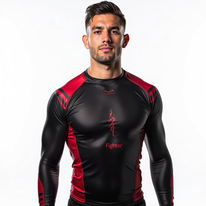 Personalizado Bjj Rash Guards al por mayor sublimado MMA Gear para deportes de combate gimnasio entrenamiento y ropa de entrenamiento - Product Image 1